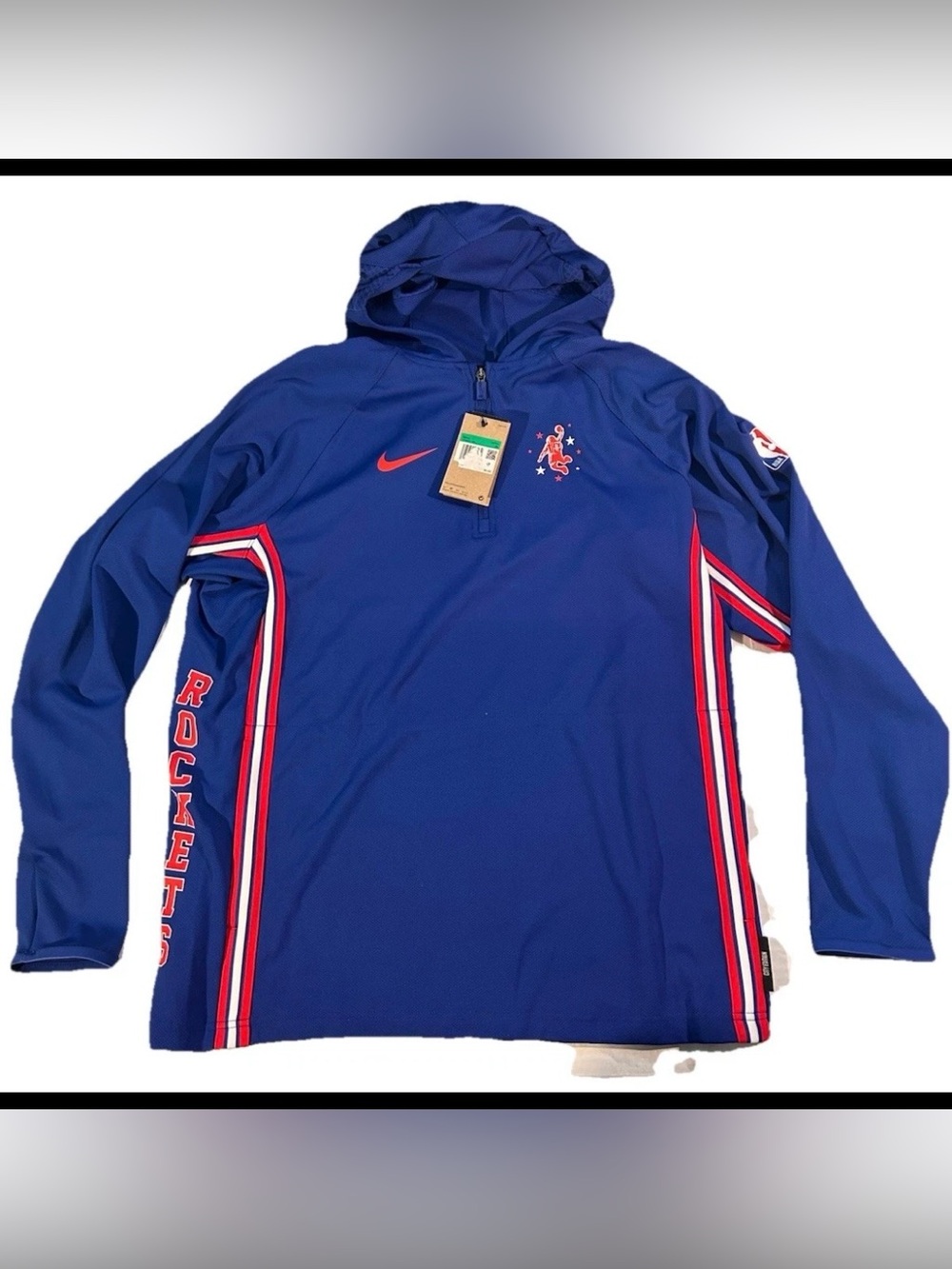 New Nike Houston Rockets City Edition Warm Up Jacket sz XL Blue NBA Basketball